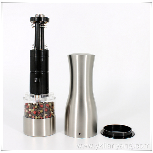 One touch salt and pepper mill grinder